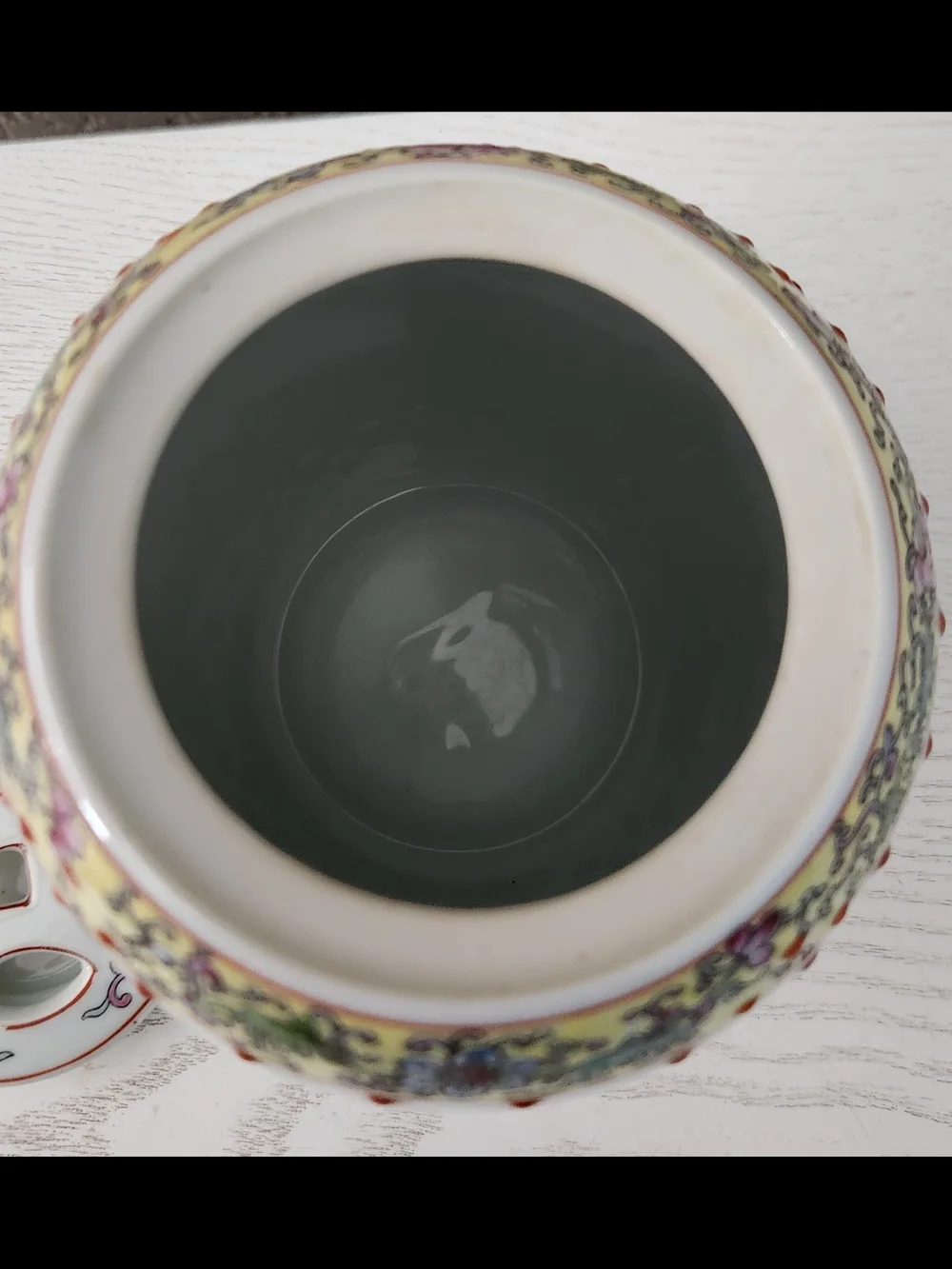 Vintage Chinese Porcelain Ginger Jar Hand-painted Famille Rose Floral Design